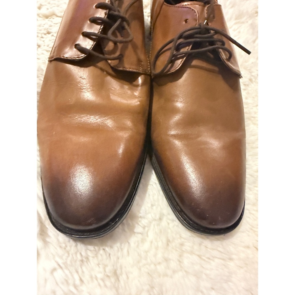 Giorgio Brutini Mens Tan Leather Derby Dress Shoes Memory Tech Comfort 11.5M - Picture 2 of 9